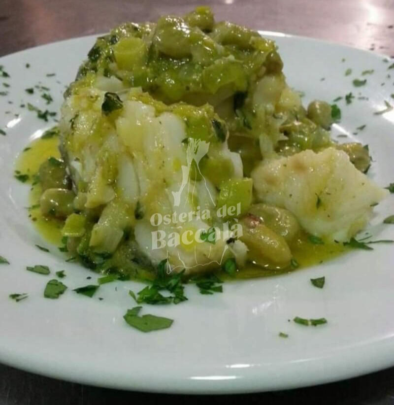 Baccalà con scarola Baccalà con scarola osteria del baccalà
